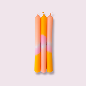 DIP DYE NEON CANDLES (a set of 3 candles) by PINK STORIES