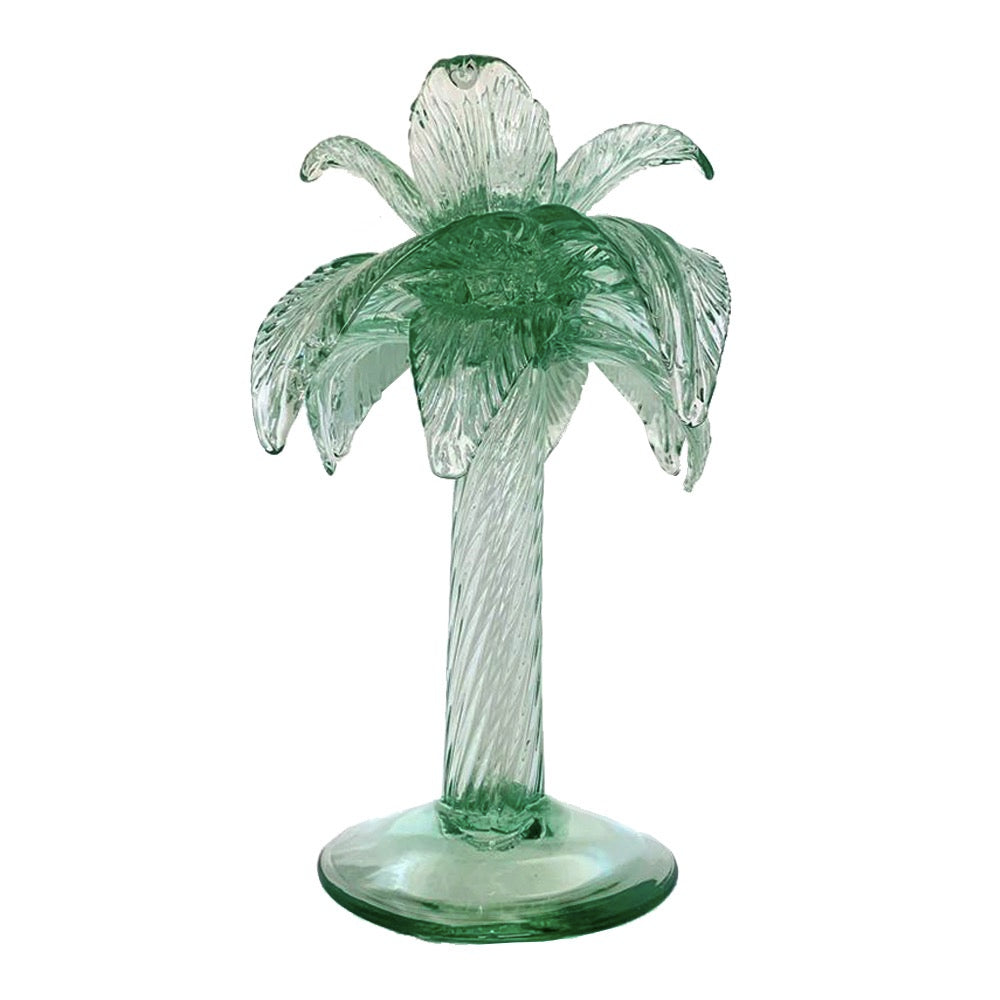 PALM CANDLE STAND - CHARTREUSE GREEN