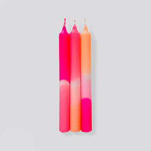 Load image into Gallery viewer, DIP DYE NEON CANDLES (a set of 3 candles) by PINK STORIES
