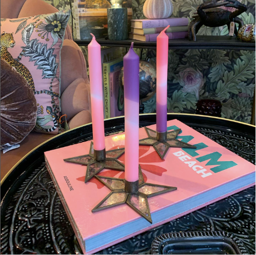 FLAT STAR CANDLE HOLDER